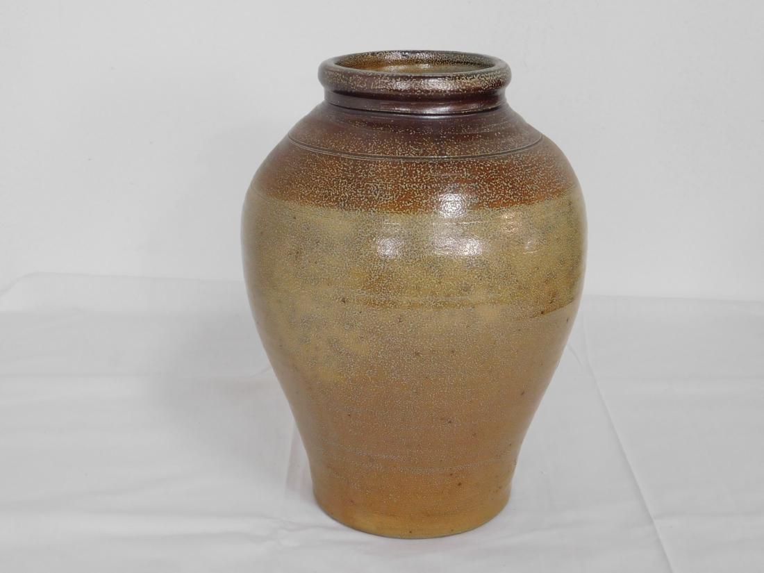 Colonial Restoration Rowe Pottery Salt Glaze Crock (1 of 3)