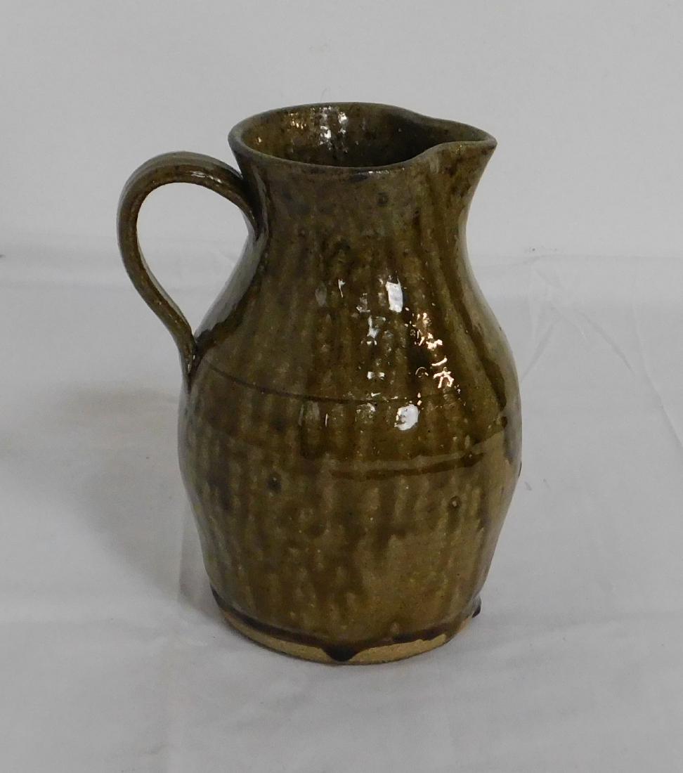 Michael Crocker Tobacco Spit Glaze Pitcher Pottery (1 of 3)