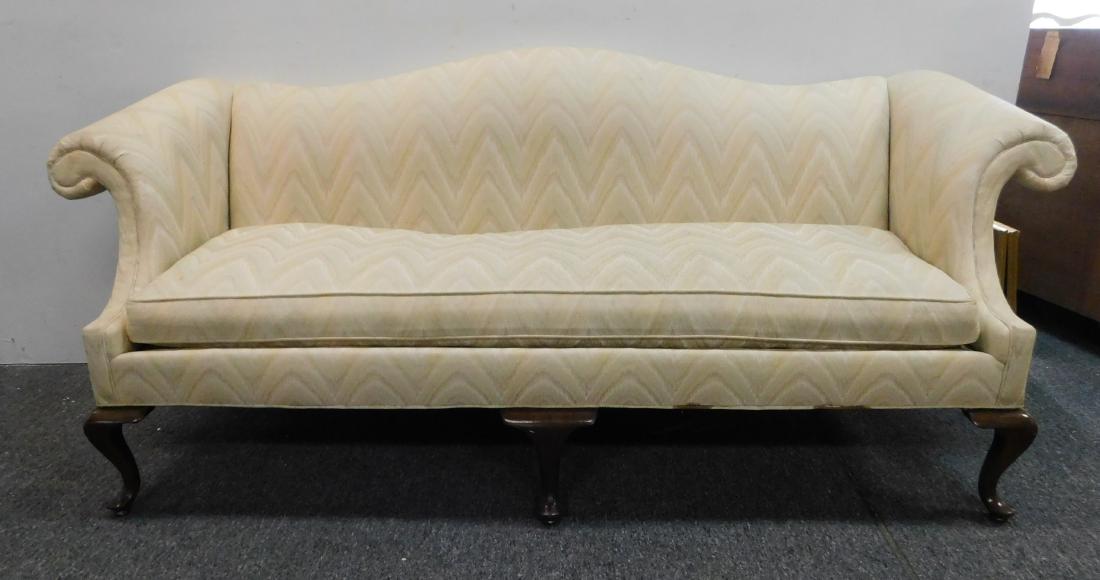 Drexel Queen Anne Rolled Arm Sofa (1 of 1)