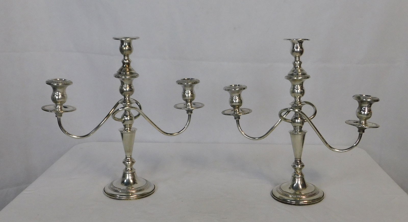 Pair of Sterling Silver Candleabras (1 of 5)