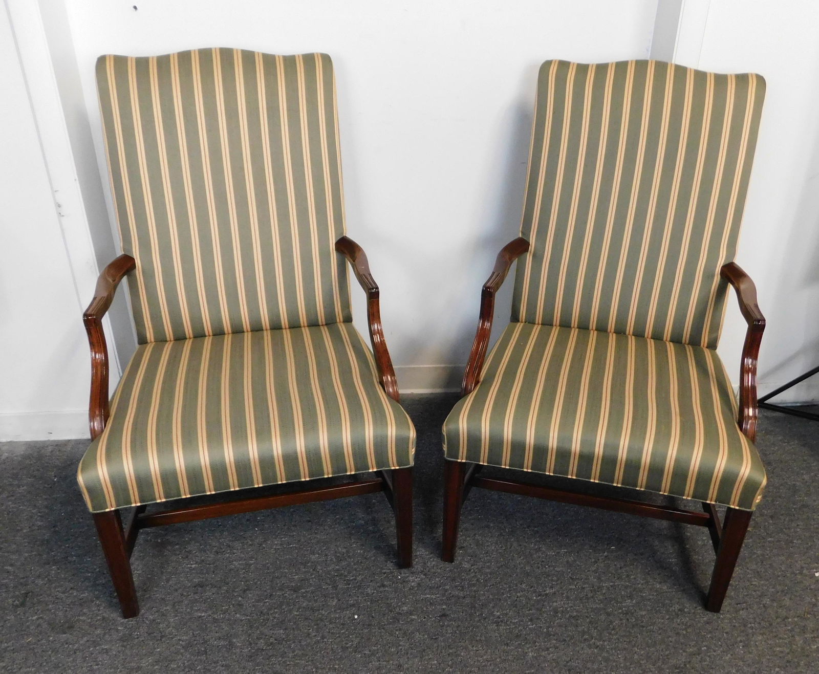 Beautiful Pair of Southwood Upholstered Arm Chairs (1 of 5)