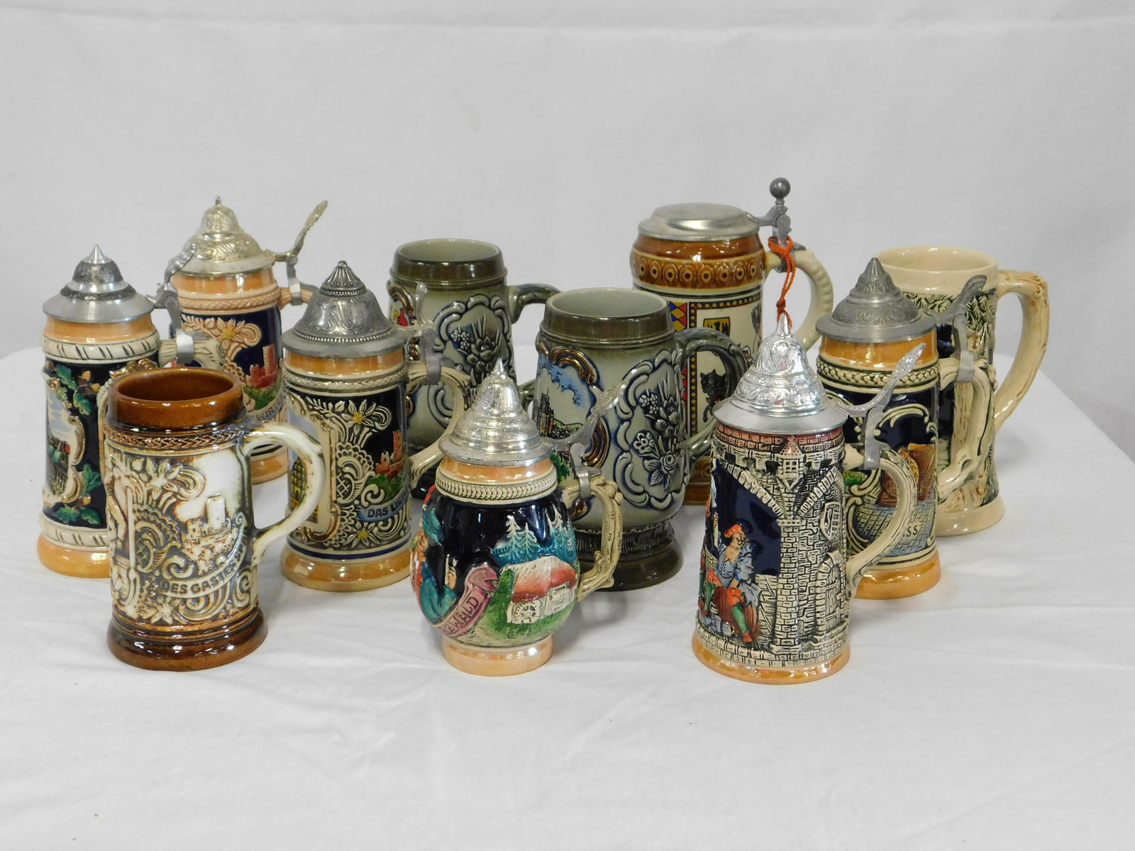 Group of 11 Vintage German Beer Steins (1 of 4)