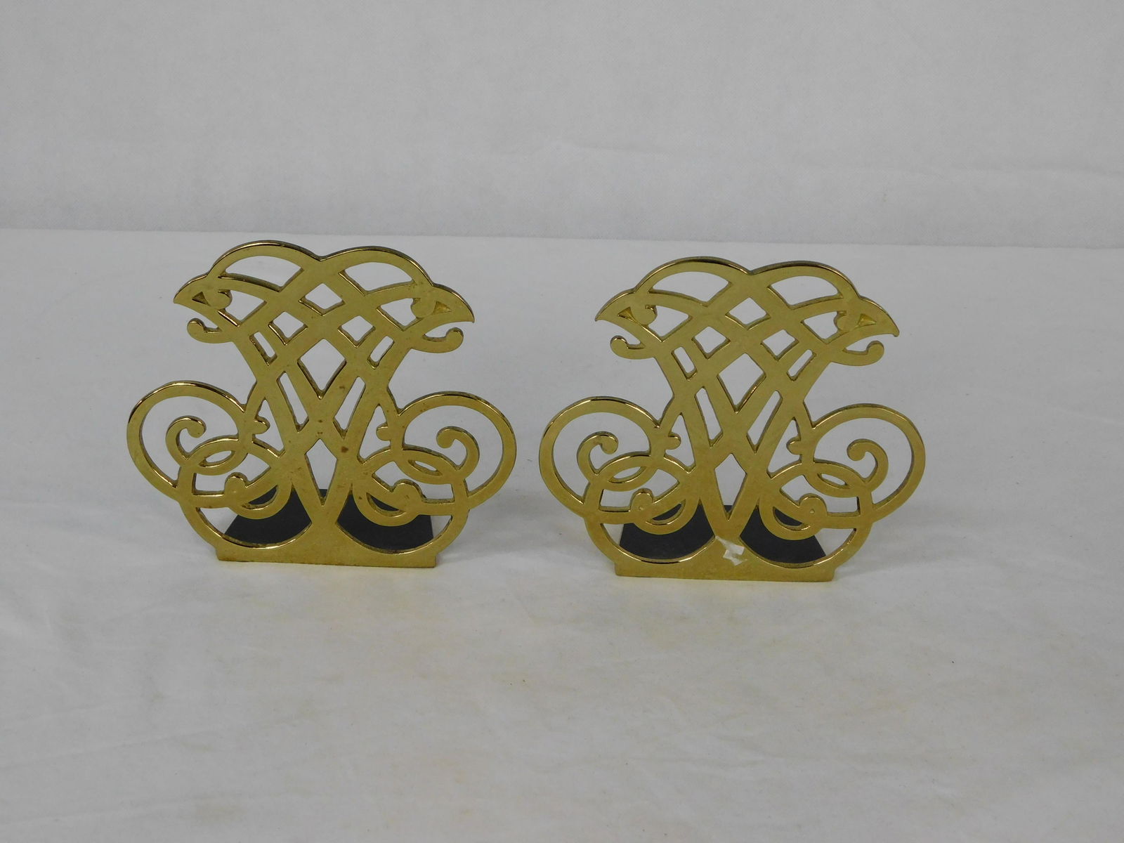 Virginia Metalcrafters 8-3 Bookends: Virginia Metalcrafters 8-3 Thomas Jefferson Cypher Bookends in good condition, 5.75''H x 6.25''W