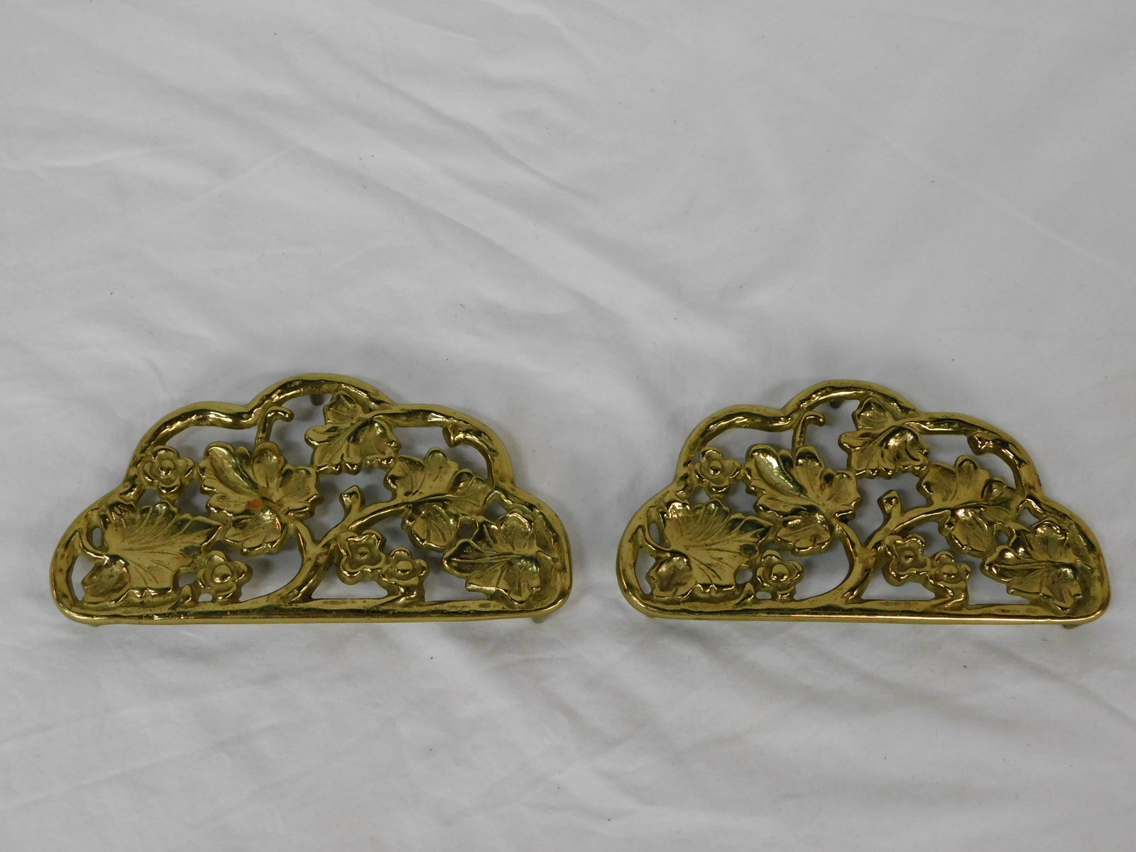 Pair of Virginia Metalcrafters 3803 Trivets: Pair of Virginia Metalcrafters 3803 Trivets in good condition, 8.5'' x 4.5''
