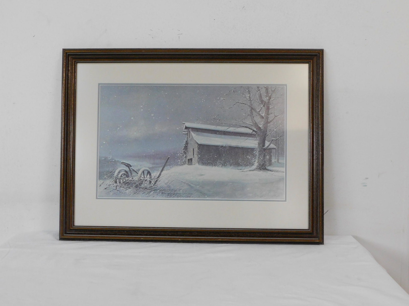 Ben Hampton "Winter South": Ben Hampton "Winter South" in good condition, Artist Signed, Dated 1976, Frame Size 18.75''H x 25.5''W