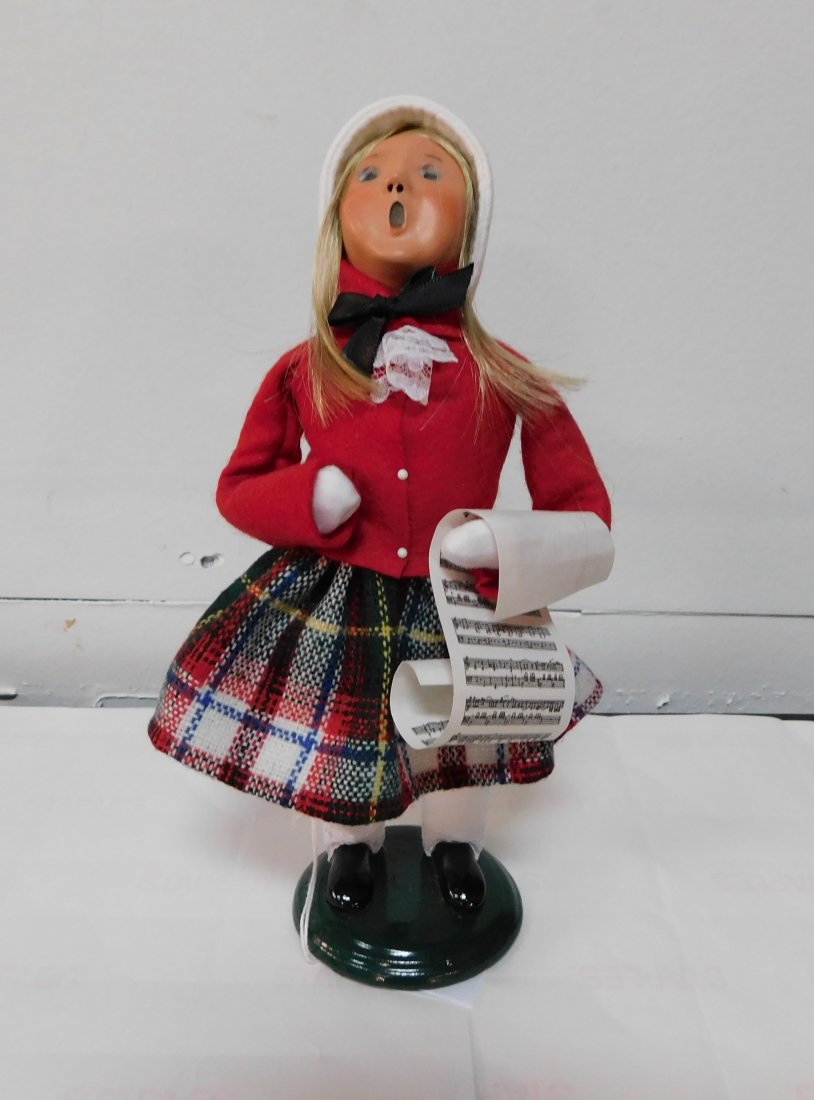 Byers Choice Caroler Girl with Sheet Music: Byers Choice Caroler Girl with Sheet Music. 9.5" tall in good condition.