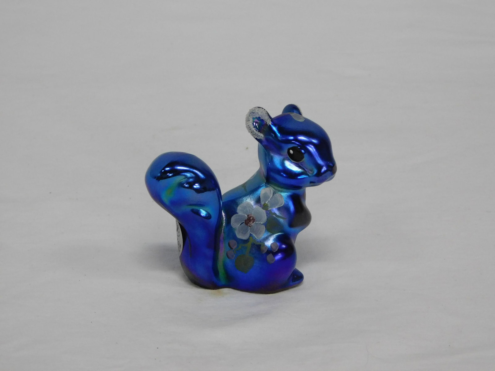 Fenton Favrene Signed Handpainted Squirrel: Fenton Favrene Signed Handpainted Squirrel in good condition. Signed Van Zile Paper Label, Oval, and Script F Markings. 2.75"H