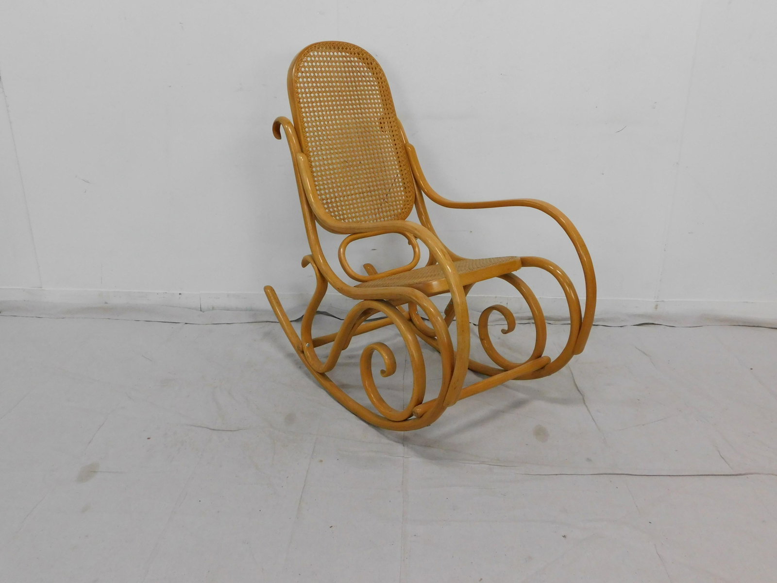 1960's Thonet Bentwood Rocker: 1960's Thonet Bentwood Rocker in very good condition, Signed, Cane Back and Seat in Very Good Condition, 41''H x 20''W x 42''D