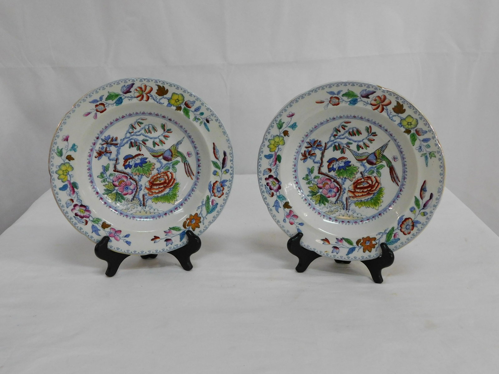 Pair of Mason's Ironstone Imari Bowls: Pair of Mason's Ironstone Imari Bowls in as found condition, some chips as shown in photos, 10.5''Dia
