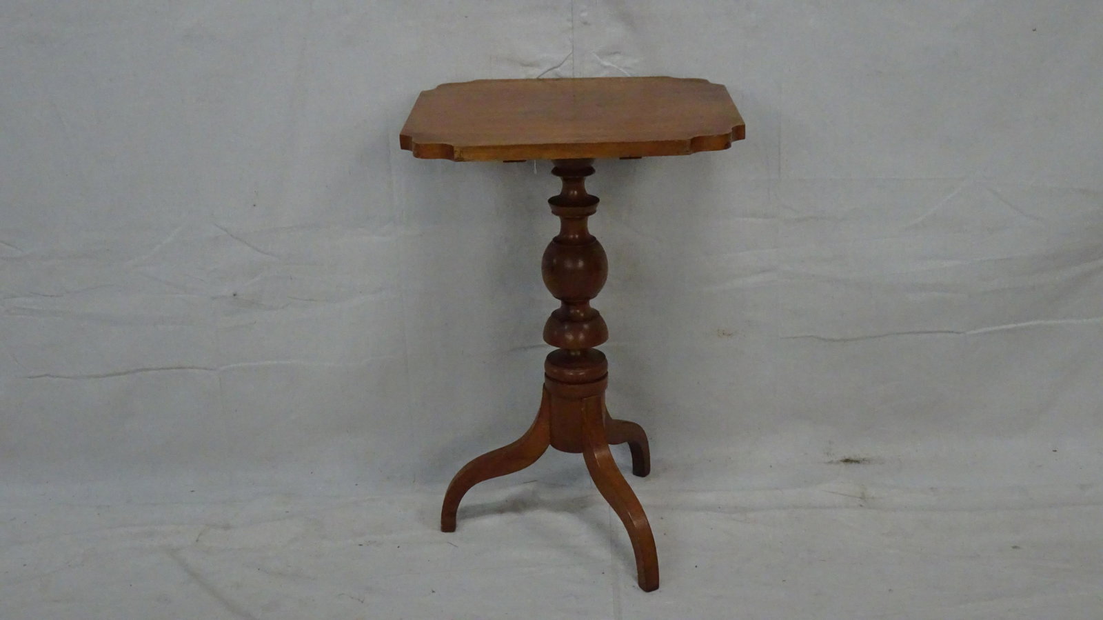 Antique Cherry Tilt Top Table: Antique Cherry Tilt Top Table in good condition, 27.5''H x 18.75''W x 18.75''D