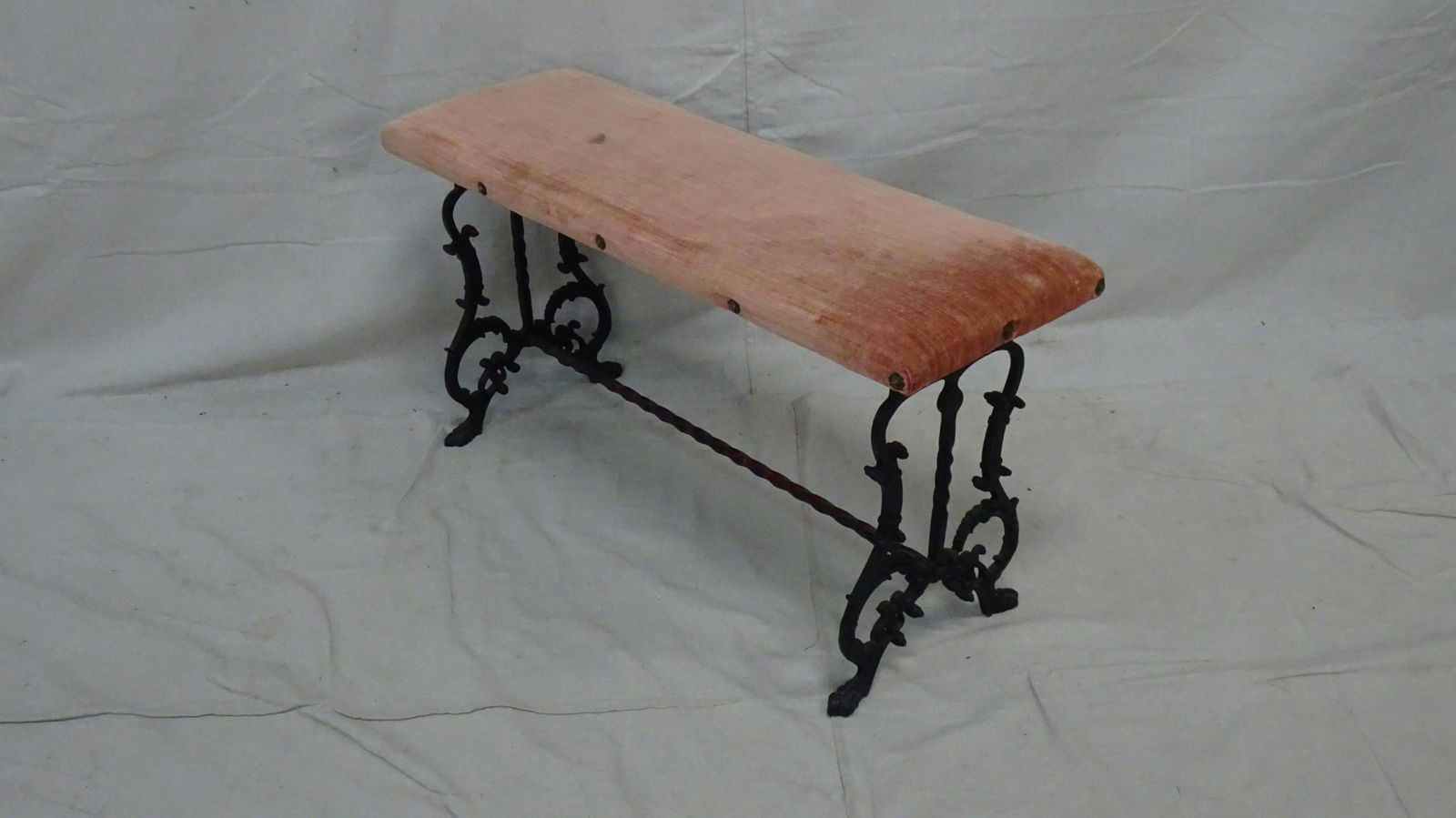 Antique Victorian Cast Iron Bench: Antique Victorian Cast Iron Bench in good condition, 18.5''H x 36.5''L x 13''W