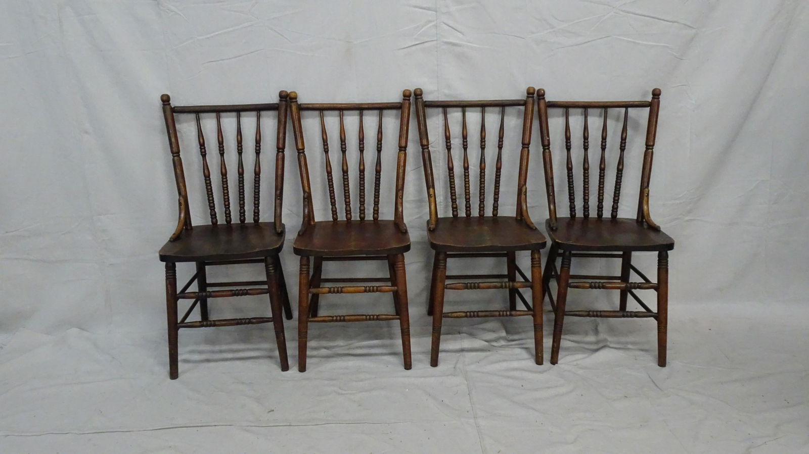 Antique Primitive Dining Chairs: Antique Primitive Dining Chairs in good condition, set of Four, 36.25''H x 15.75''W x 18''D