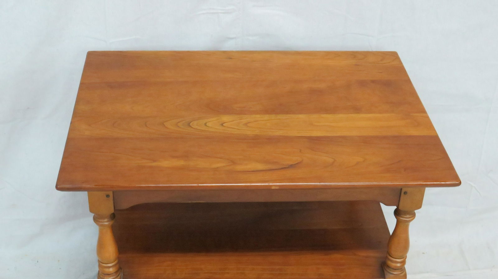 Vintage Stickley Cherry Valley Occasional Table: Vintage Stickley Cherry Valley Occasional Table in good condition, Three Tier, Pegged Construction, 24''H x 28''W x 20''D