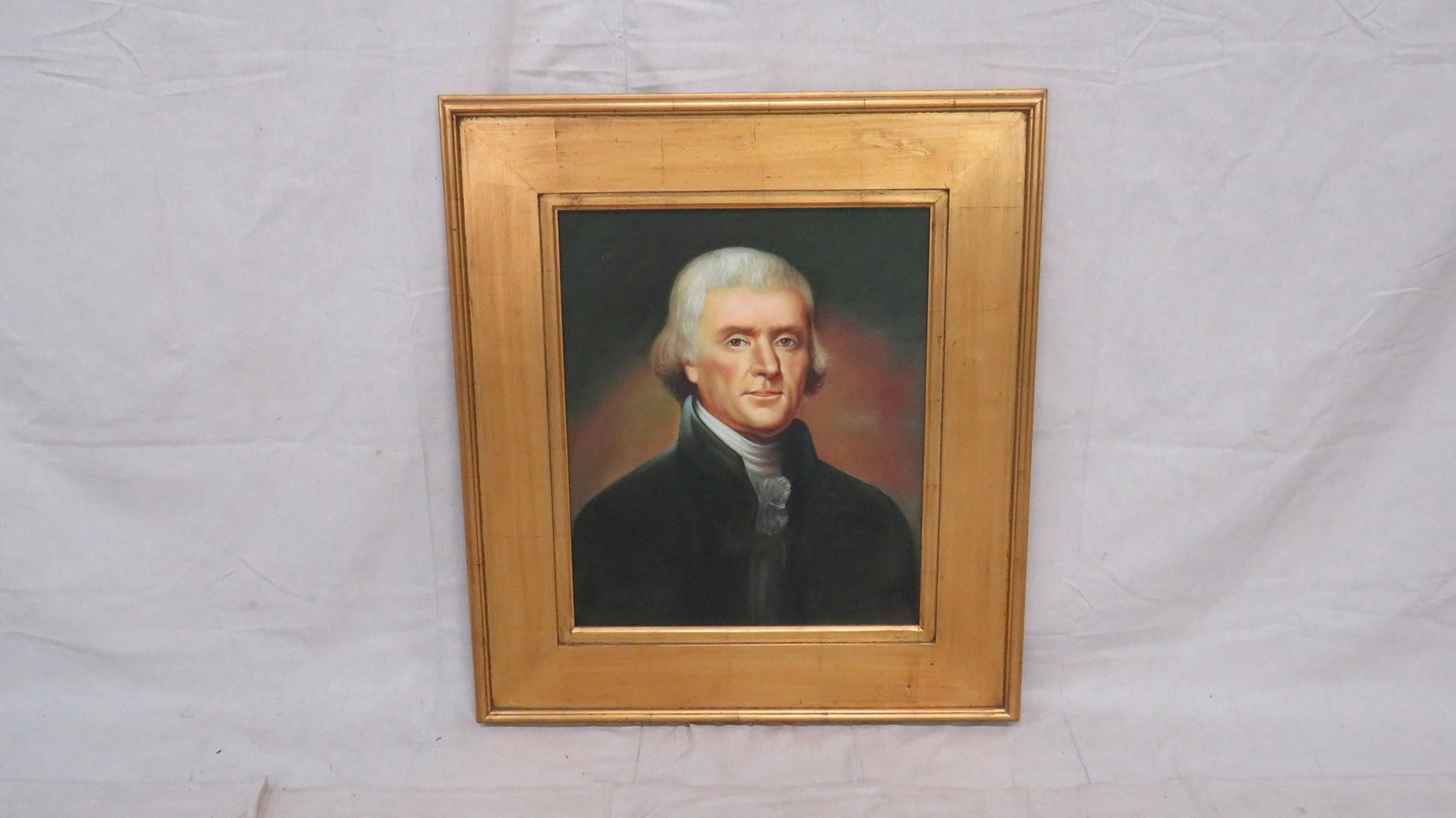 Large Gold Framed Painting Thomas Jefferson (1 of 3)