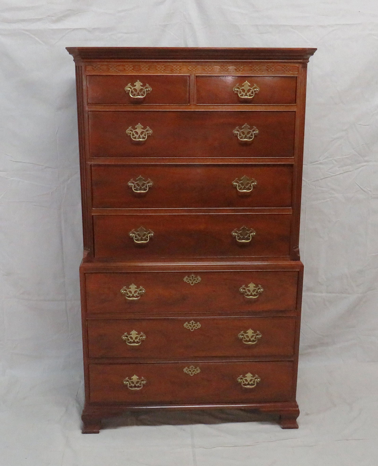 Baker Chippendale Mahogany Chest on Chest Vintage (1 of 5)