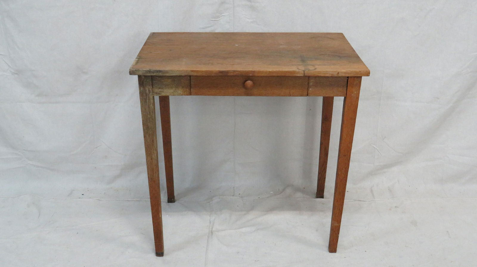 Antique Oak Writing Desk with Drawer (1 of 3)