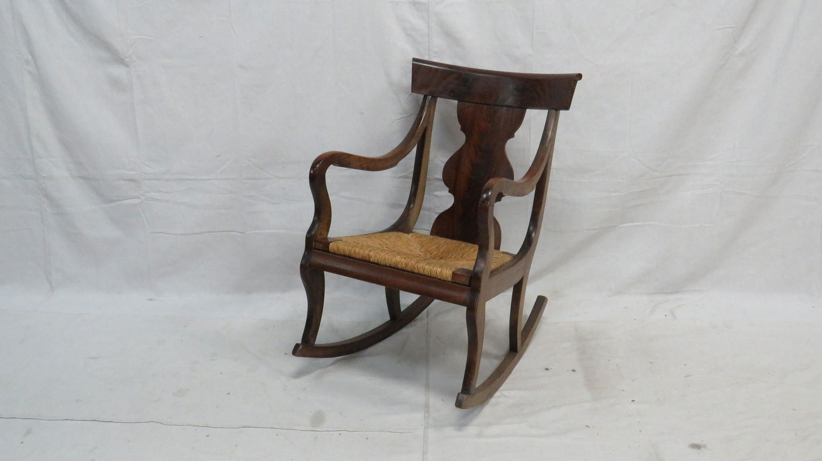 Colonial Style Rocking Chair with Rush Seat (1 of 2)