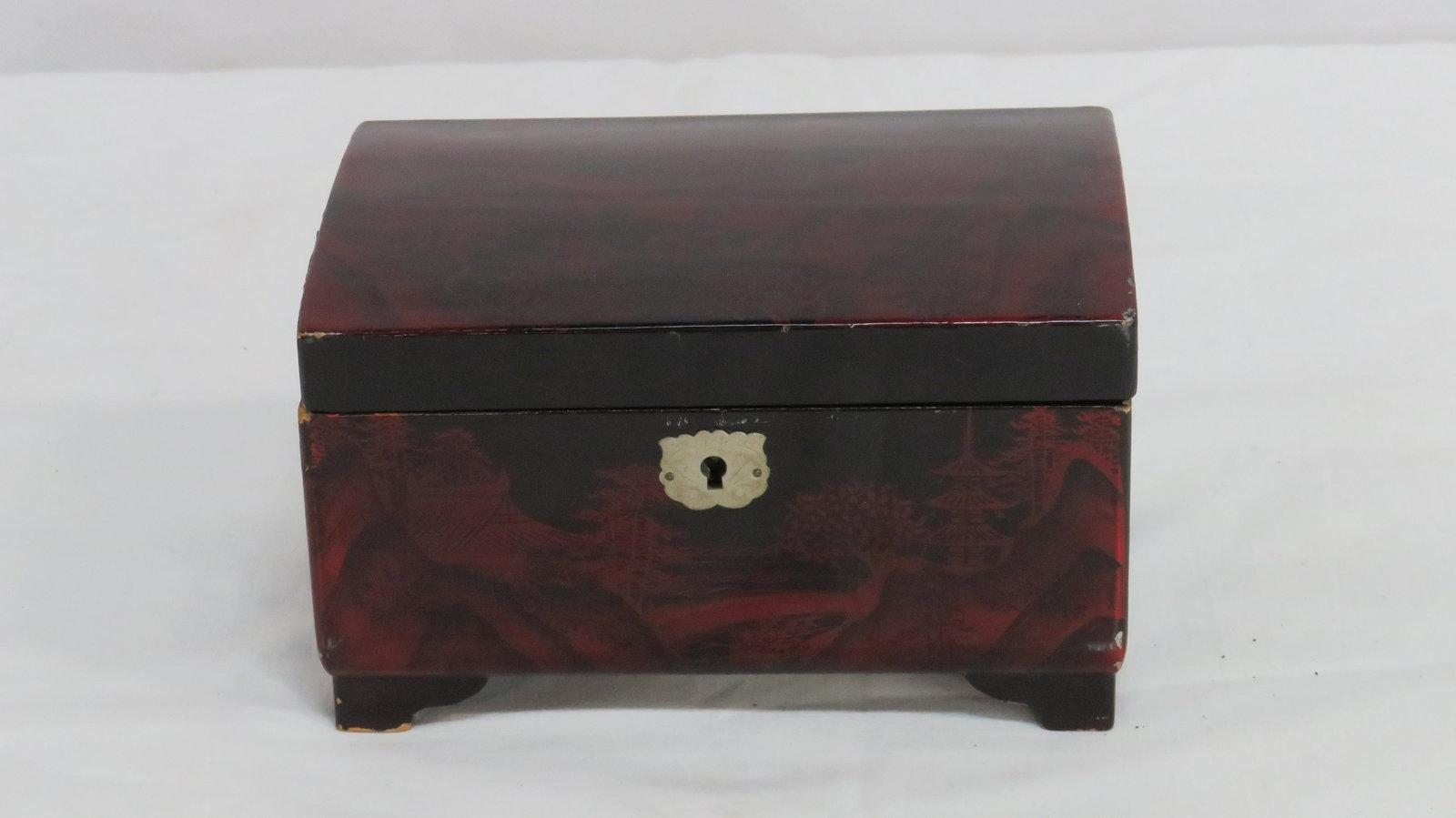 Vintage Scenic Japanese Laquer Jewelry Box (1 of 5)