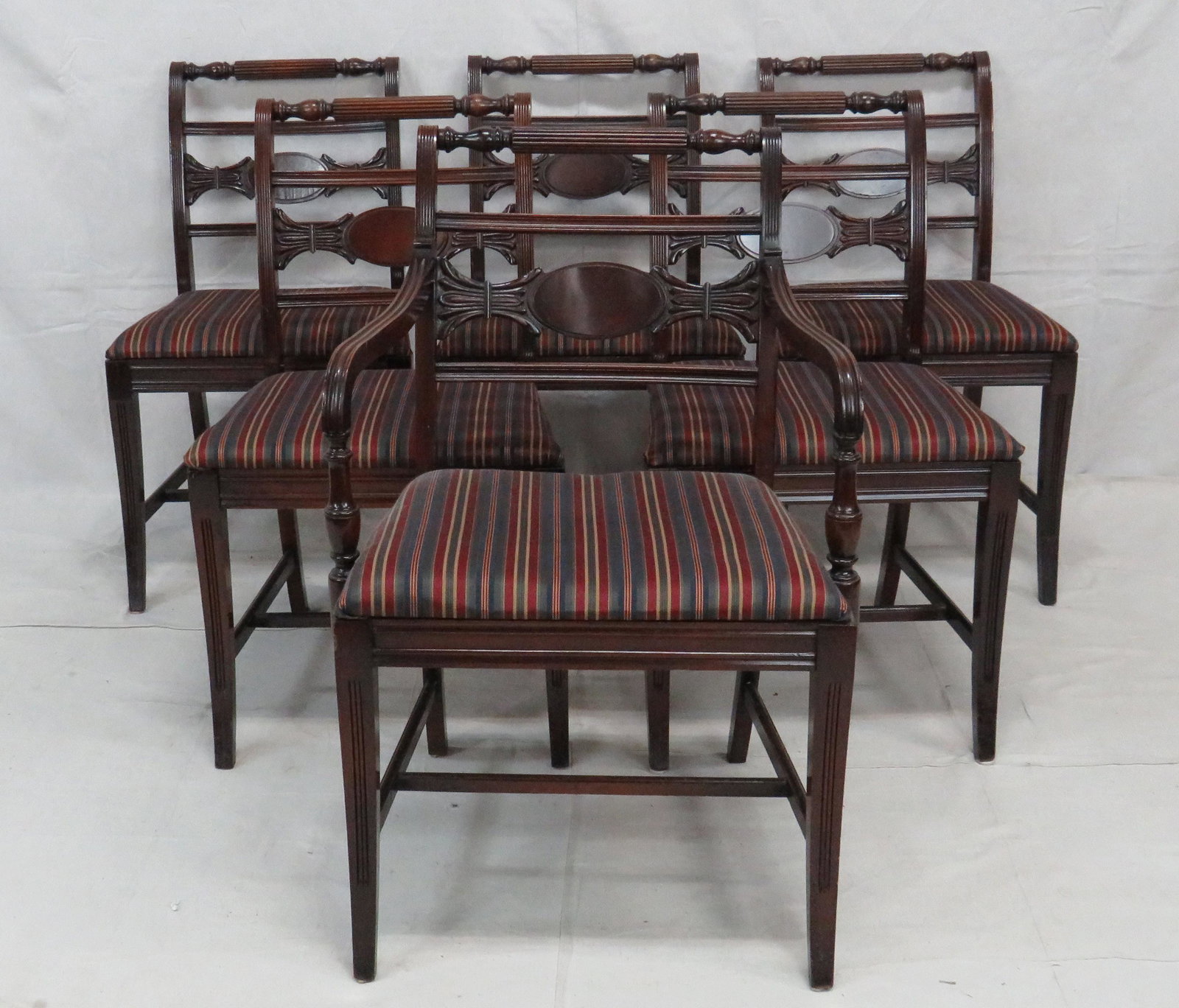 Vintage Mahogany Set of Hepplewhite Dining Chairs (1 of 3)