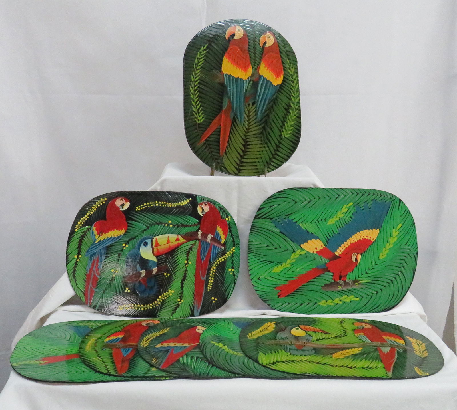8 Haitian Art Tropical Handmade Placemats (1 of 3)