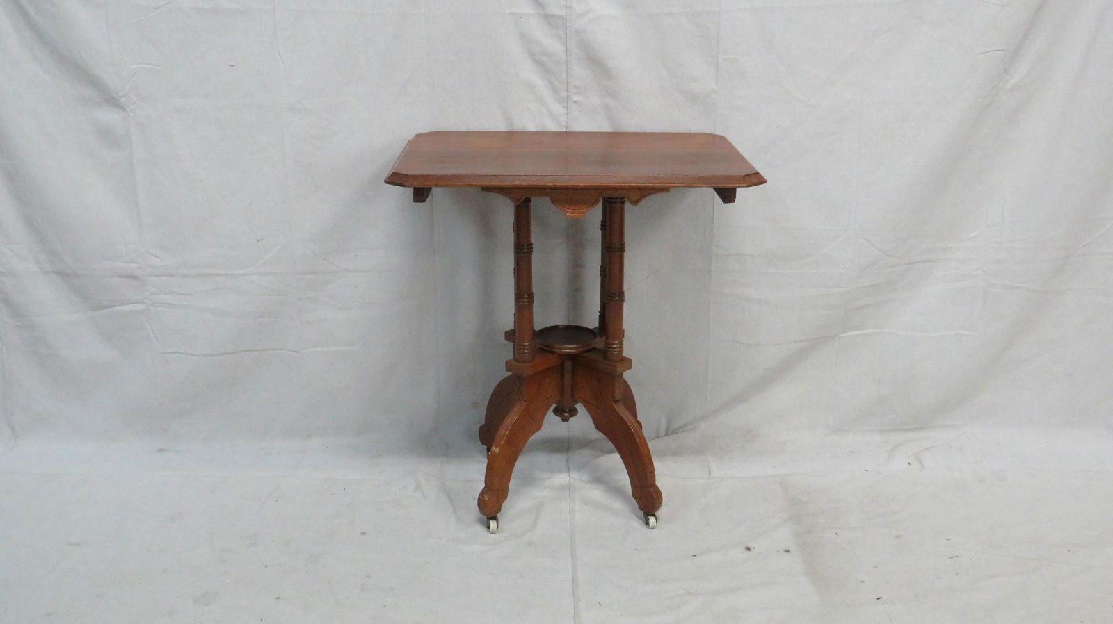Antique Walnut Eastlake Parlor Table (1 of 3)