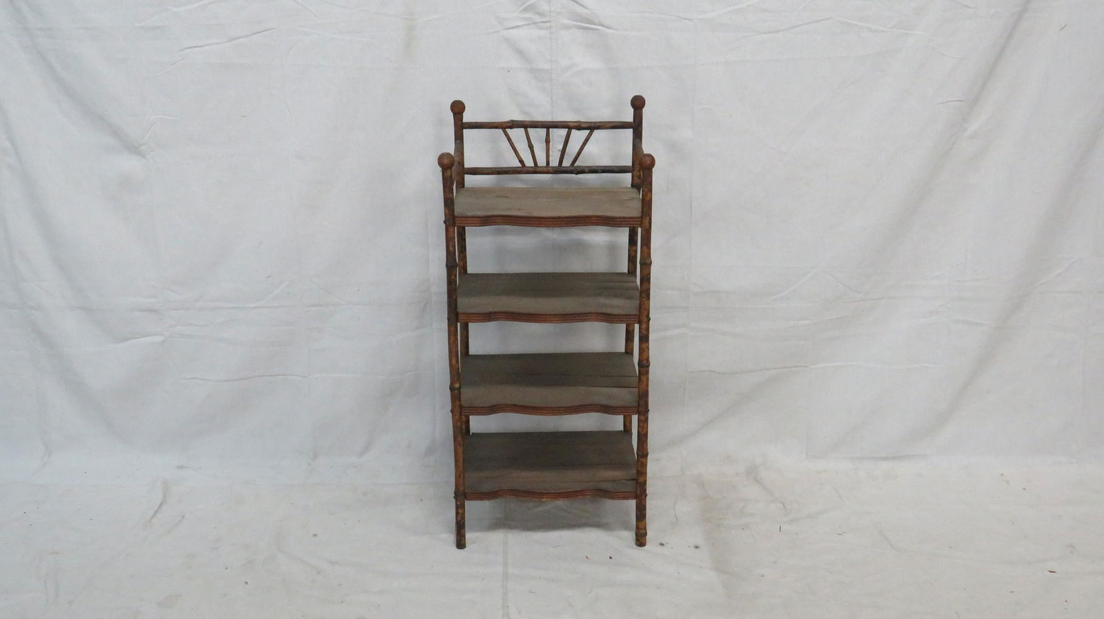 Antique Bamboo 4 Tier Shelf (1 of 3)