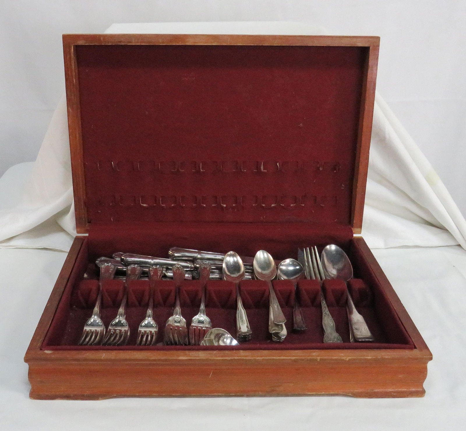 Box of Misc Silverplate Flatware (1 of 3)