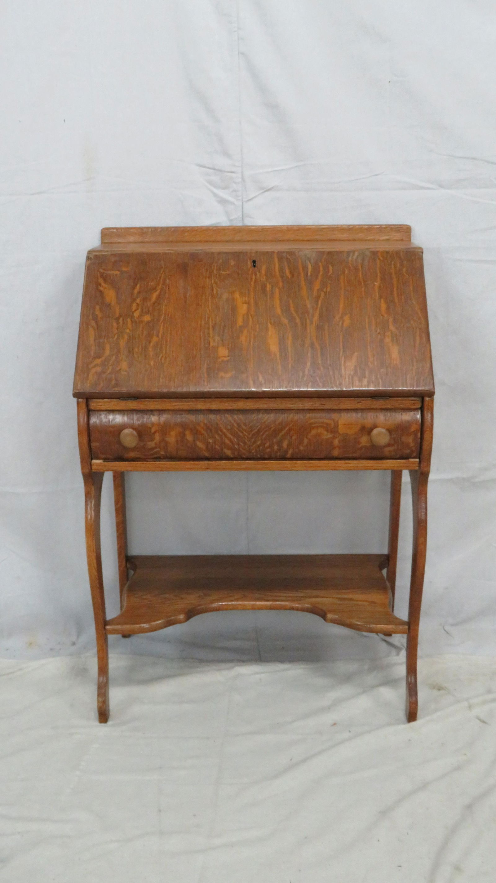 Quartersawn Oak Drop Front Desk (1 of 3)