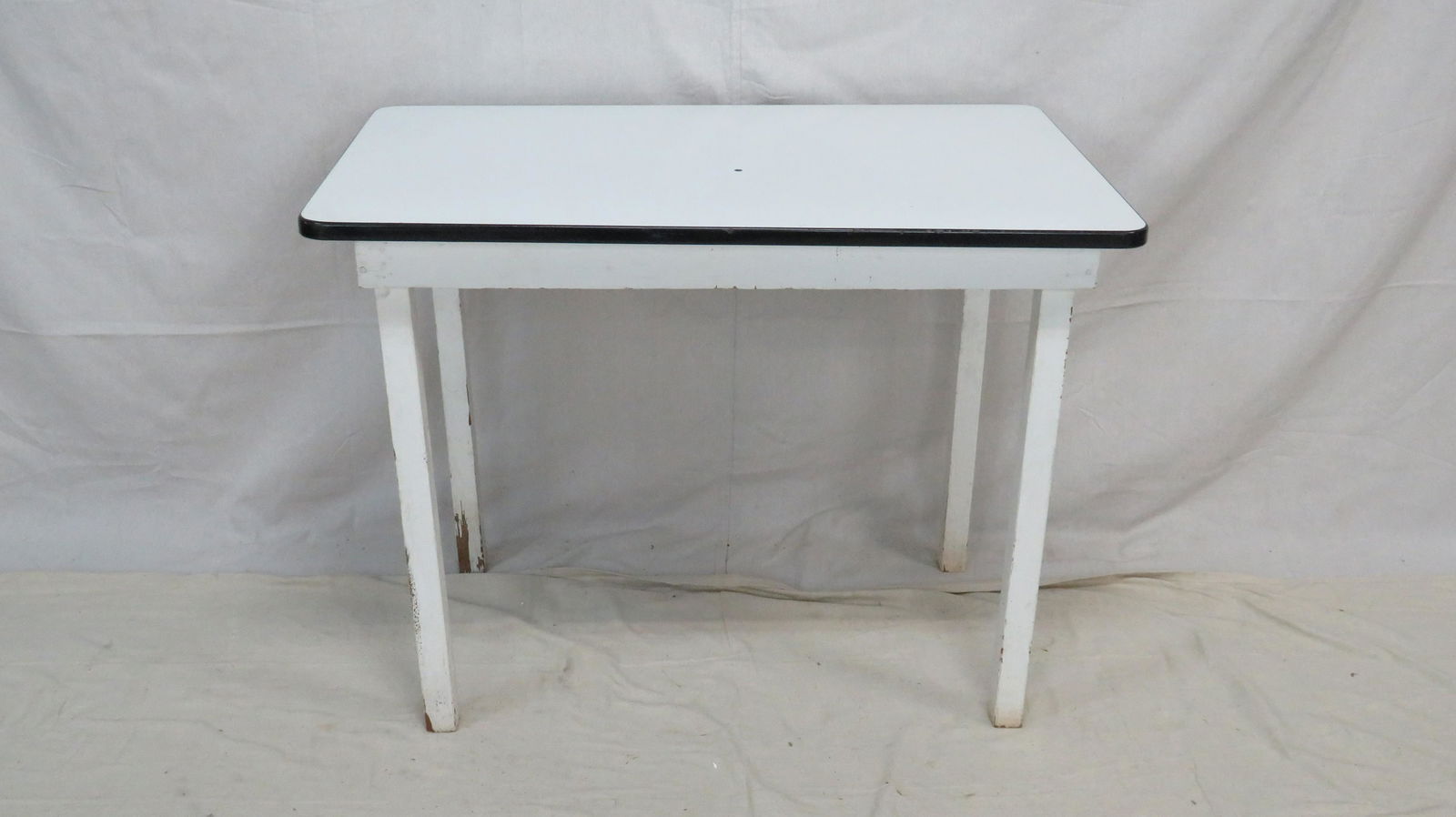 Primitive Porcelain Top Table (1 of 3)