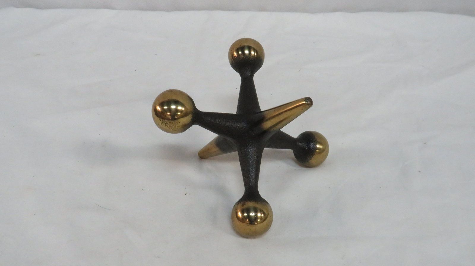 Vintage Brass & Cast Iron Jack Door Stop: Vintage Brass & Cast Iron Jack Door Stop in good condition.7.5" x 6.5"