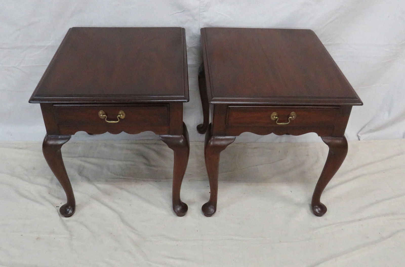 Pair of Henkel Harris Mahogany End Tables (1 of 5)