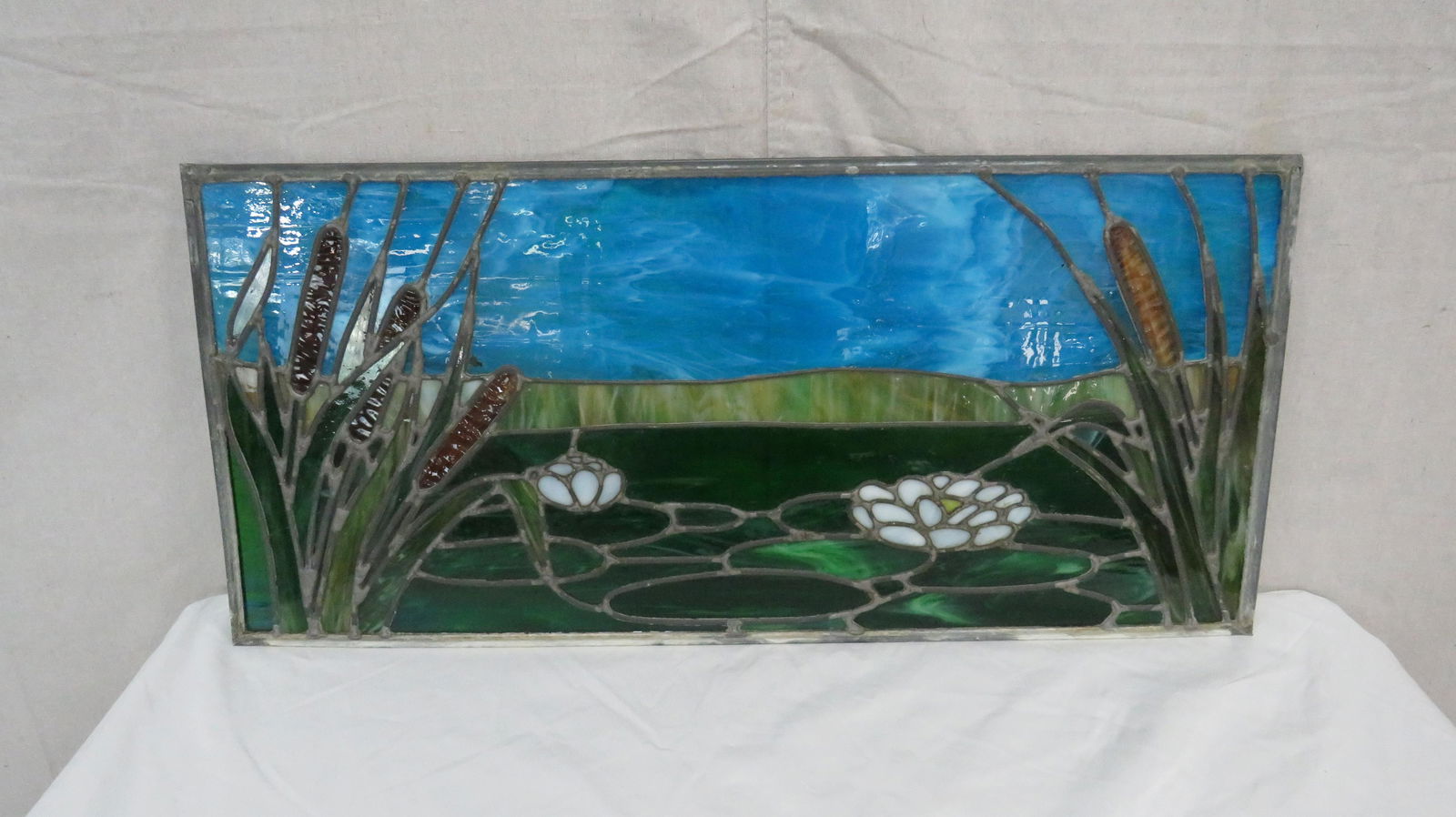 Stained Glass Window Lily Pad & Cattails (1 of 1)