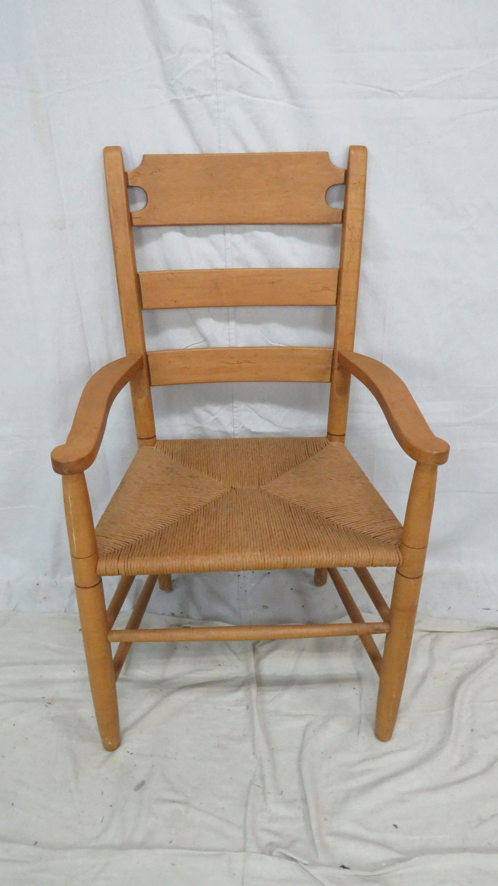 Early Maple Rush Bottom Arm Chair (1 of 4)