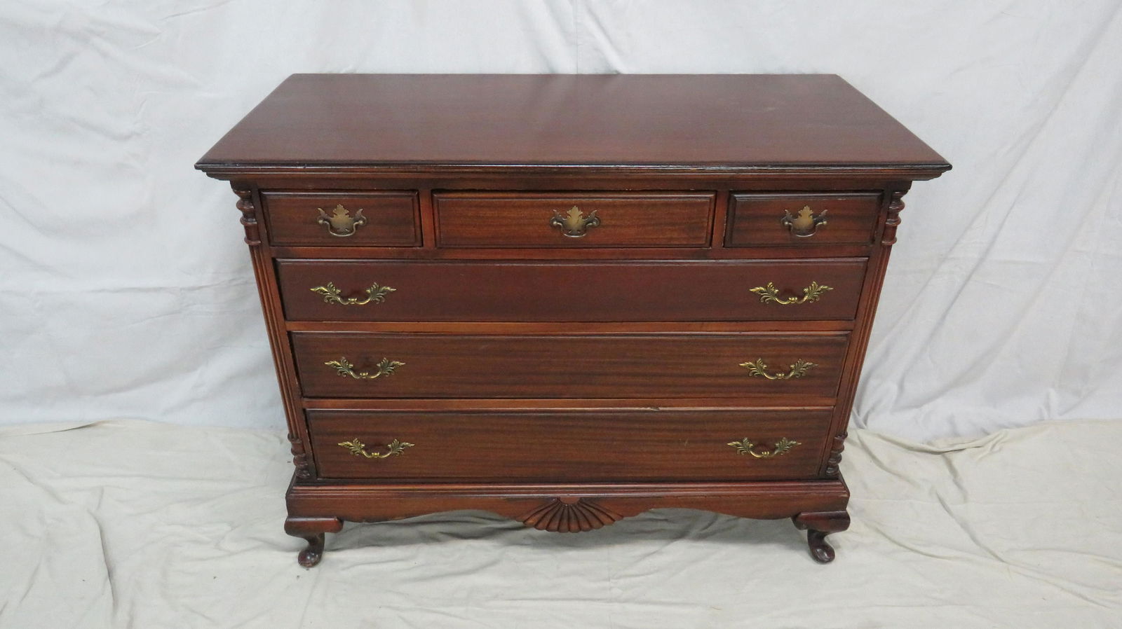 Antique Traditional Mahogany Low Chest (1 of 5)