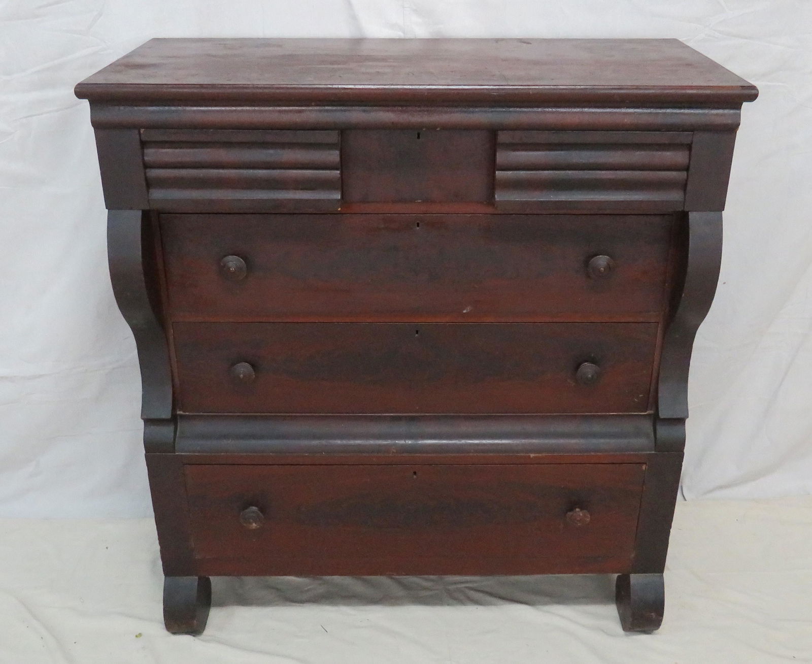 Empire Antique Mahogany Chest of Drawers (1 of 5)