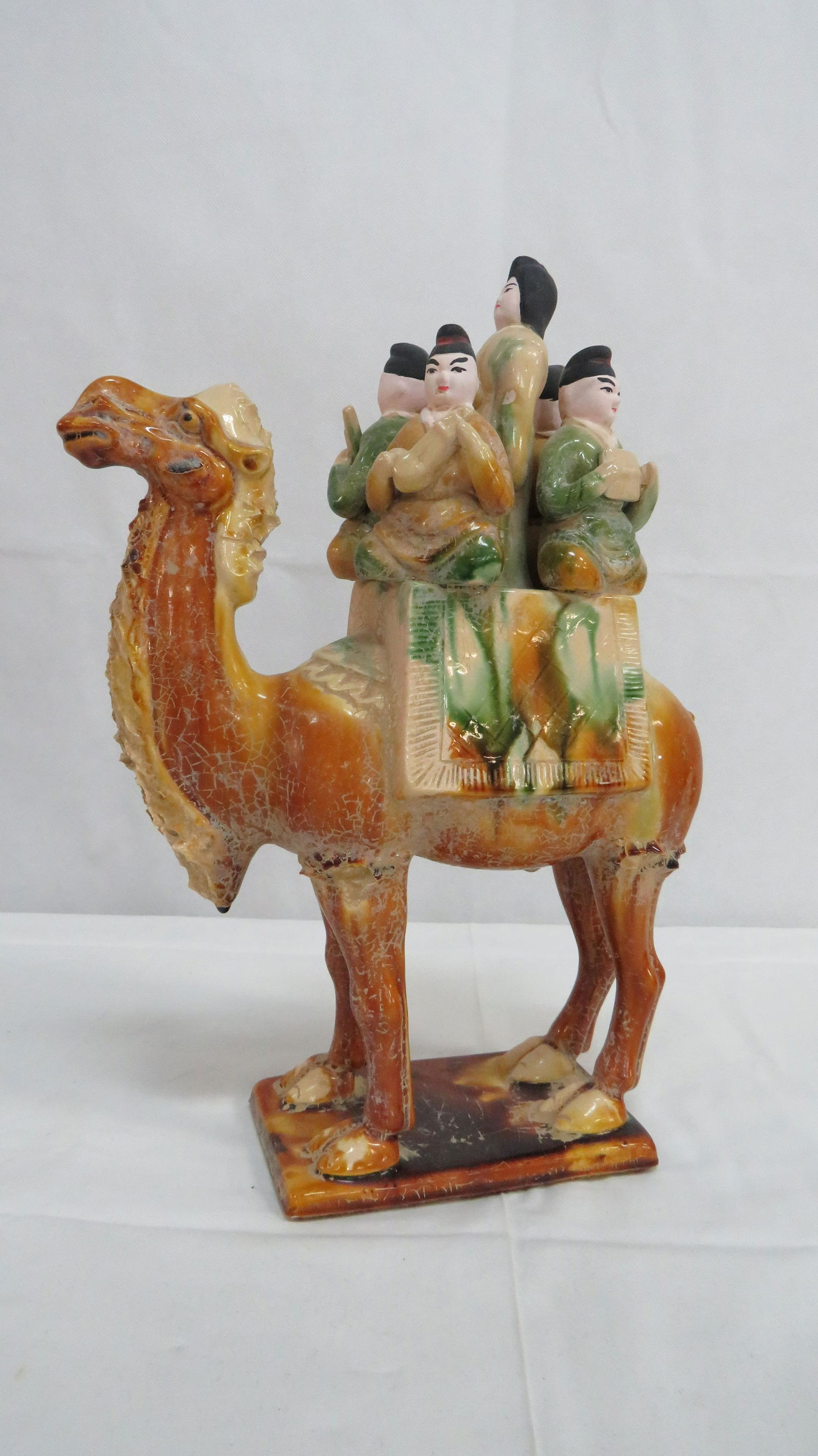 Vintage Chinese Ceramic Sancai Camel w/ Musicians (1 of 4)