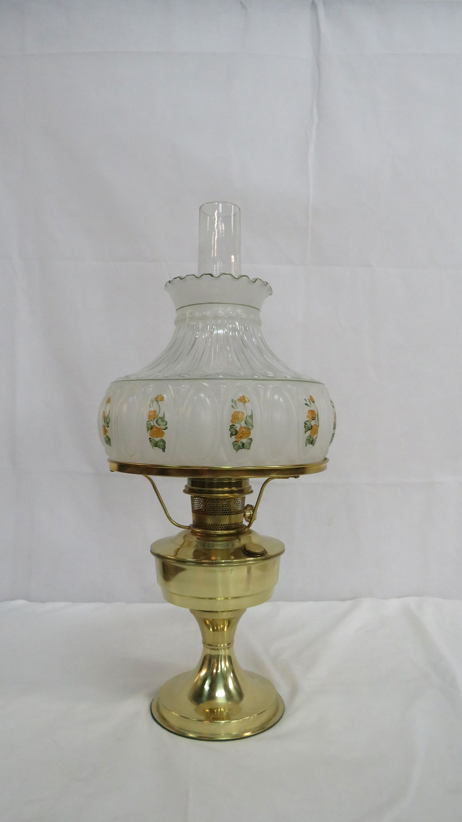 Vintage All Original #23 Brass Oil Lamp (1 of 9)