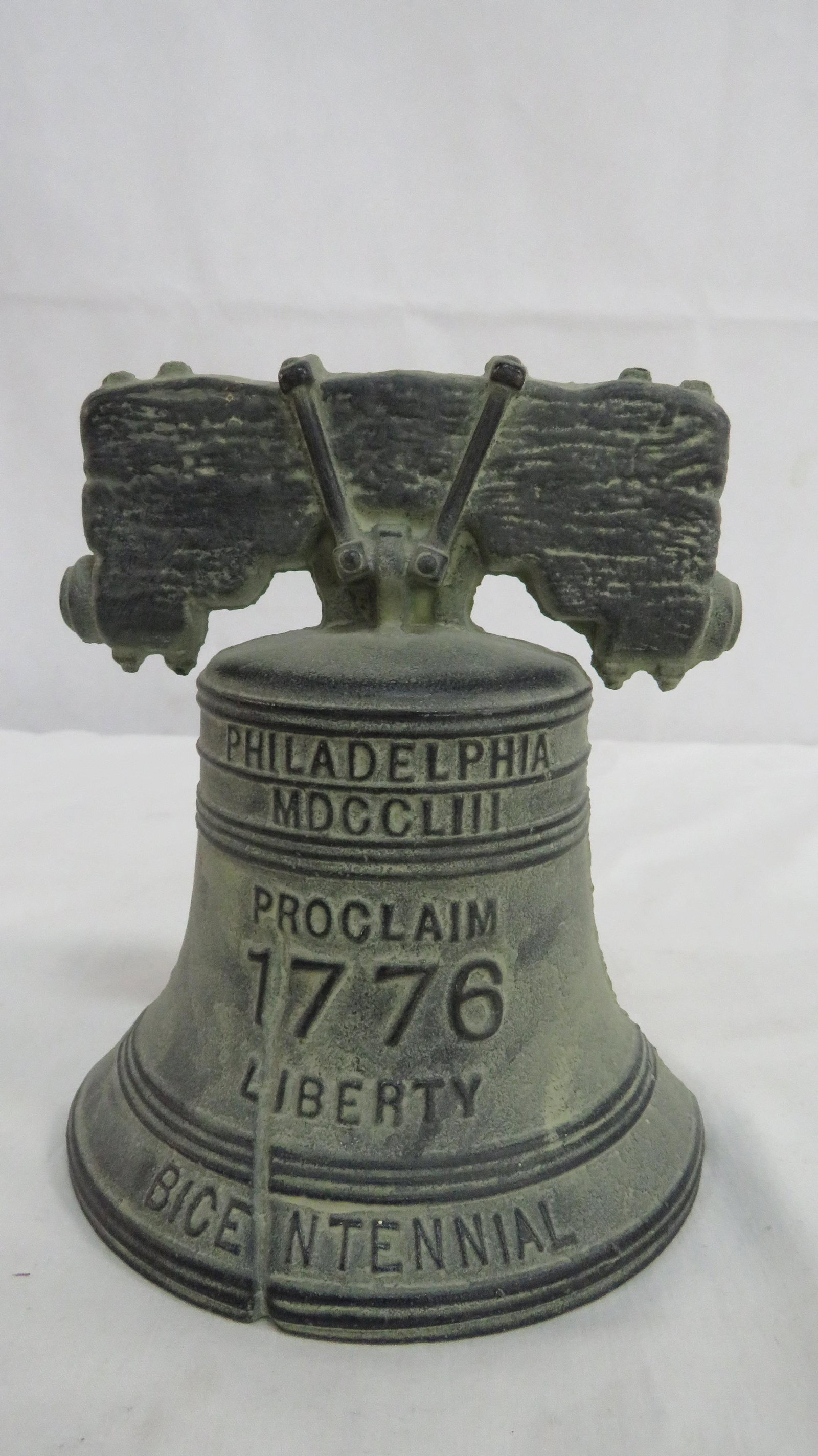 Virginia Metalcrafters Liberty Bell Door Stop: Virginia Metalcrafters Iron Bicentennial Liberty Bell Door Stop in good condition. 6"H