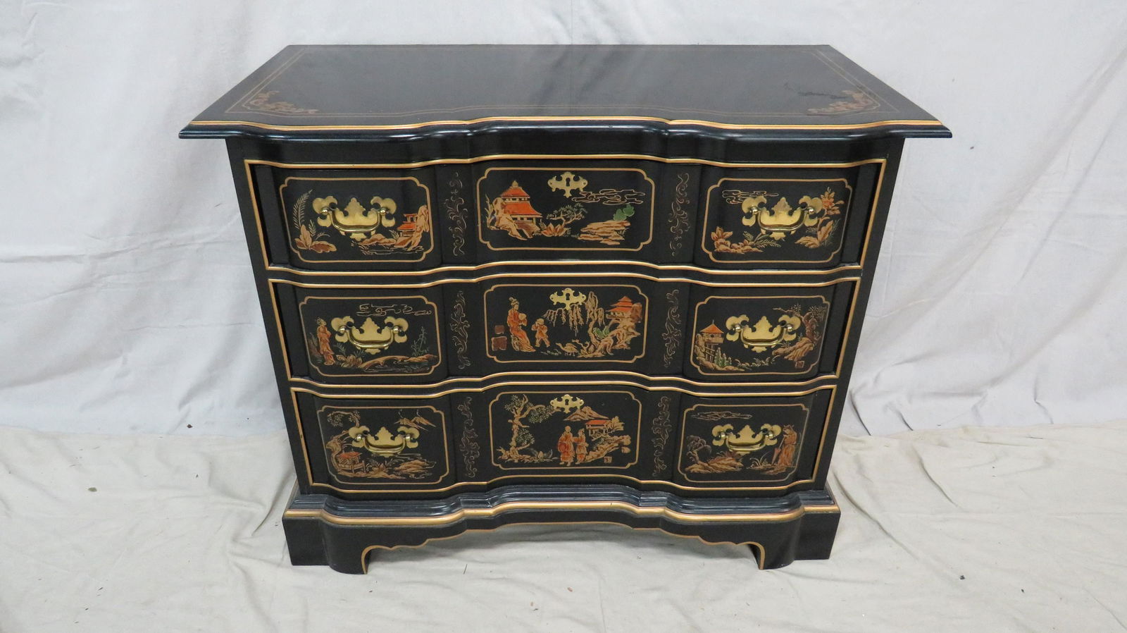 Chinoiserie Painted Block Front Chest (1 of 5)