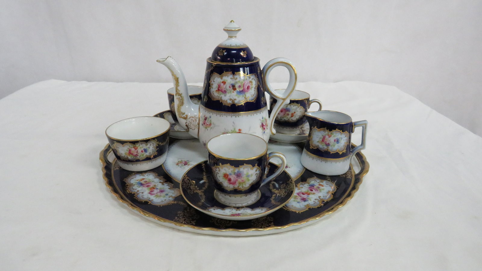 Antique10 pc Austrian Porcelain Tea Set (1 of 5)