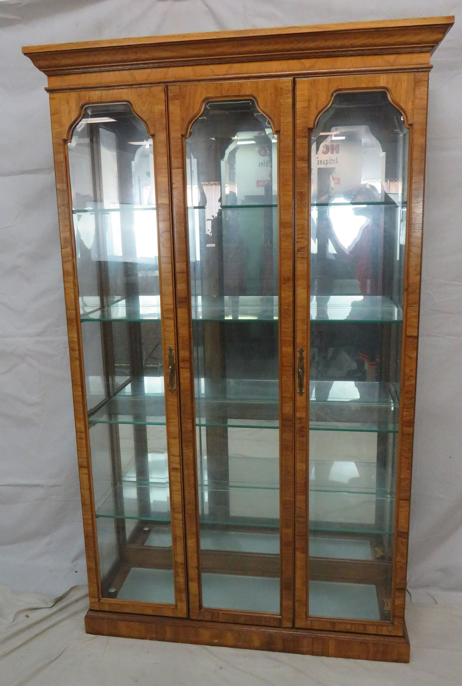 Pulaski Lighted Mirror Back Curio Cabinet (1 of 3)