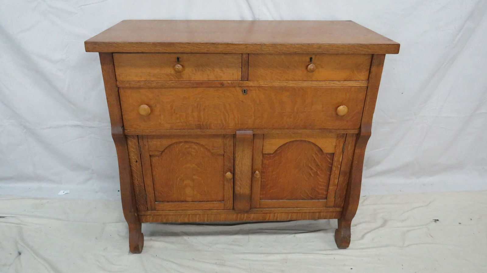 Empire Oak Antique Sideboard (1 of 4)