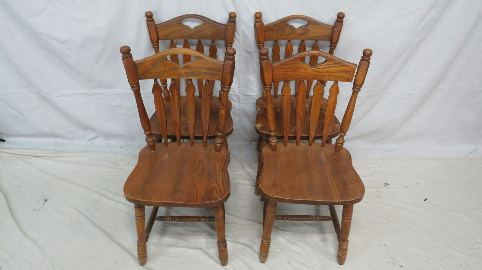 Set of Four Oak Chairs (1 of 2)