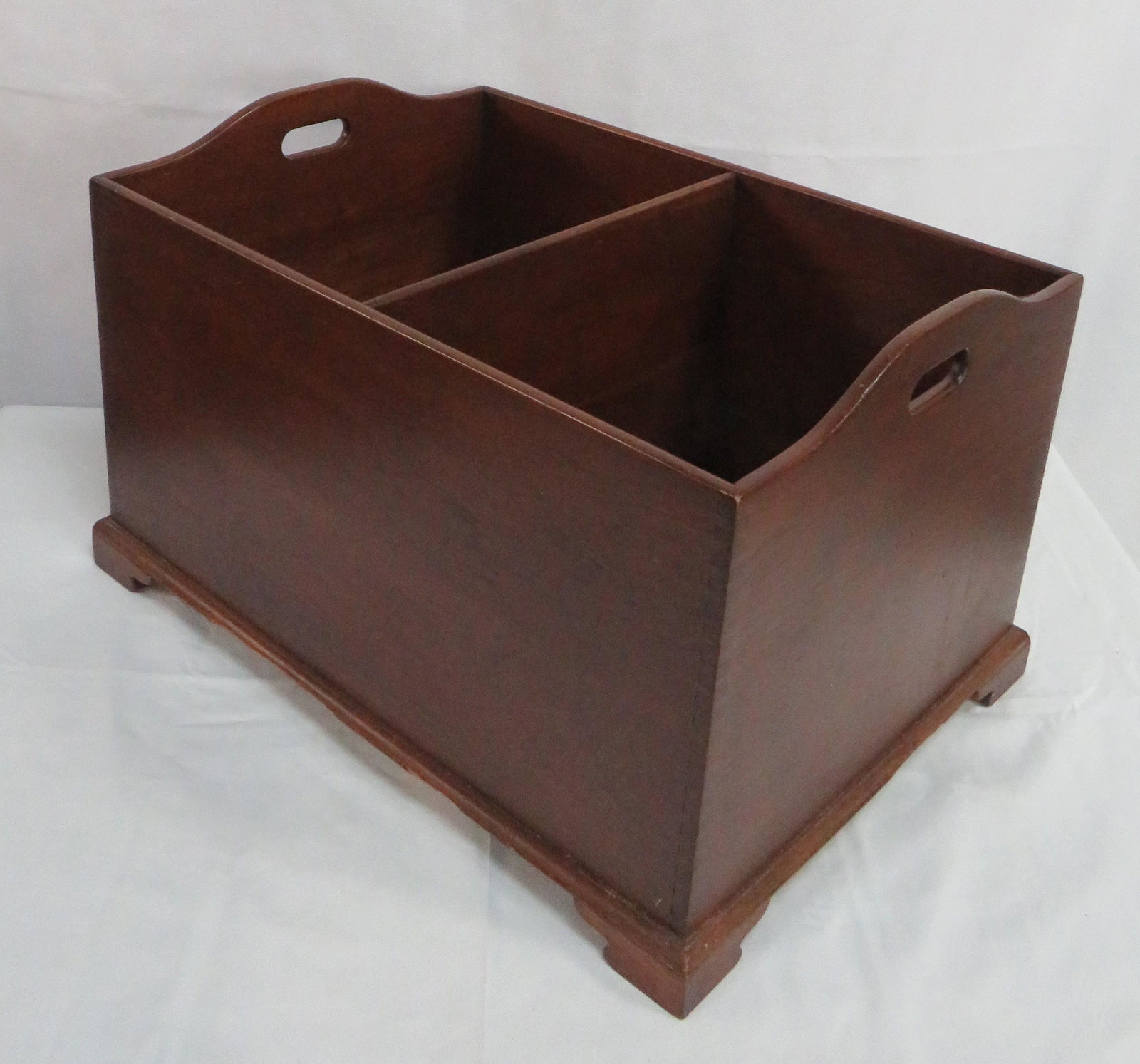 Bartley Collection Dovetailed Box with Handles: Bartley Collection Dovetailed Box with Handles in good condition, 13''H x 20.5''W x 14.5''D