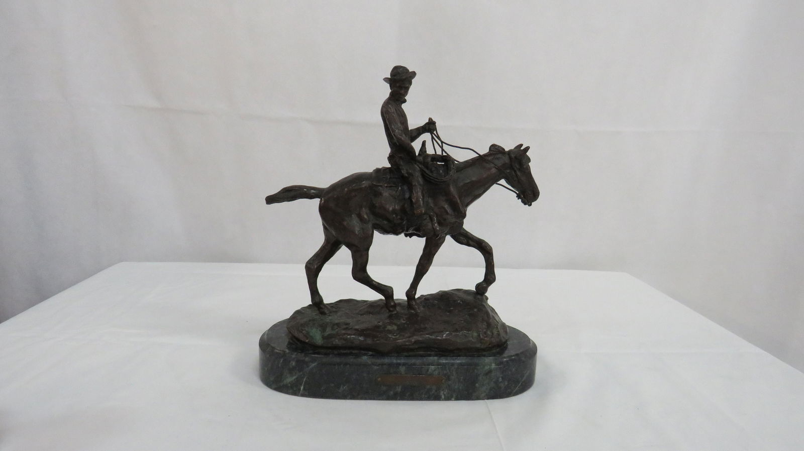 After C.M. Russell Bronze Statue of Will Rogers (1 of 4)