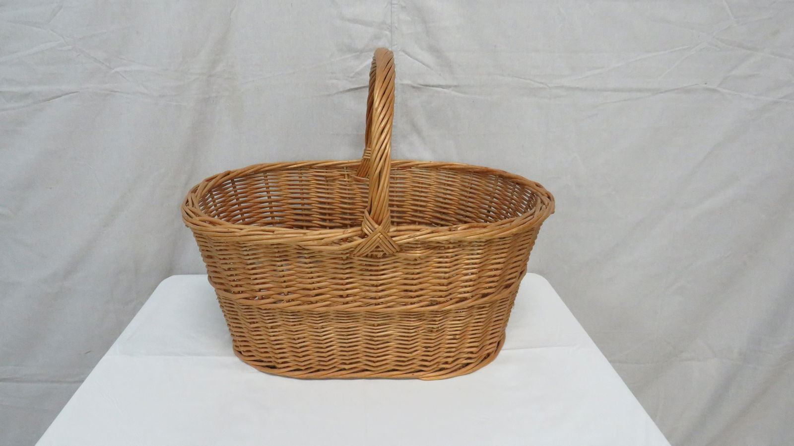 Large Wicker Gathering Basket (1 of 2)