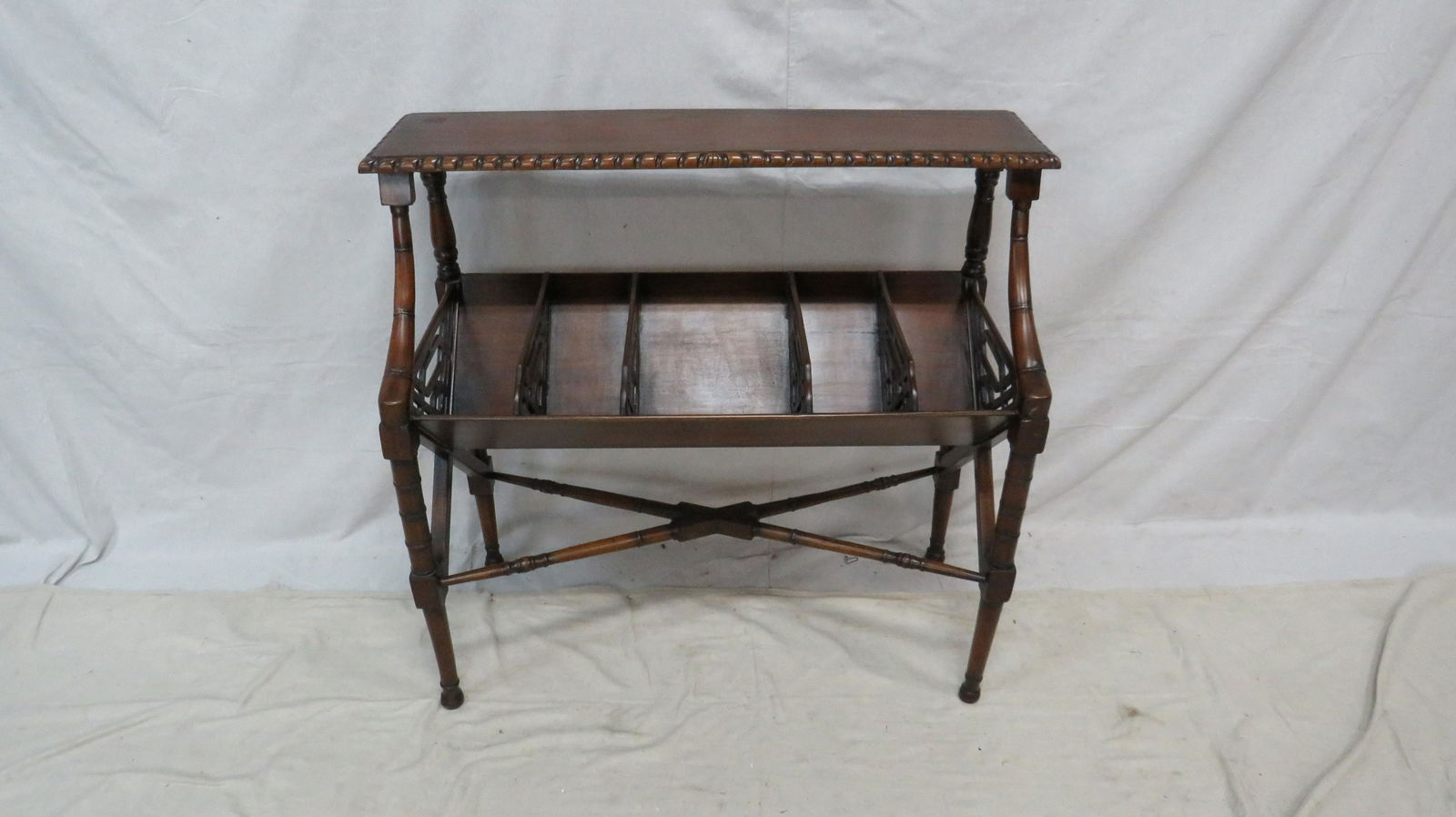 Chippendale Mahogany Faux Bamboo Console Table (1 of 7)