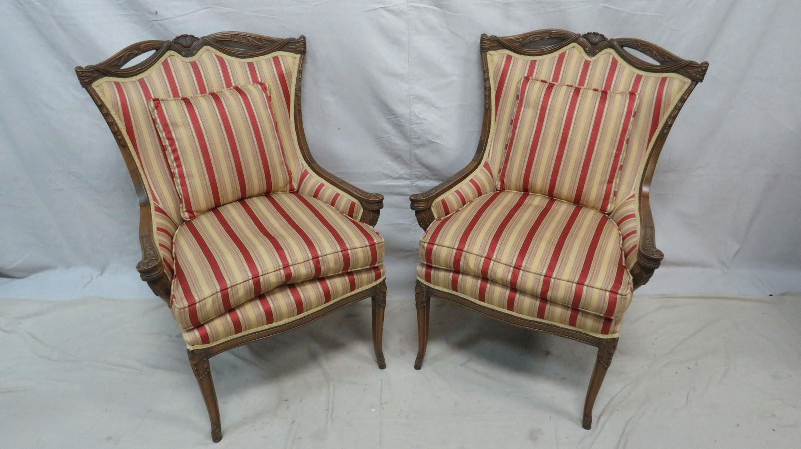 Pair of French Fireside Arm Chairs (1 of 5)