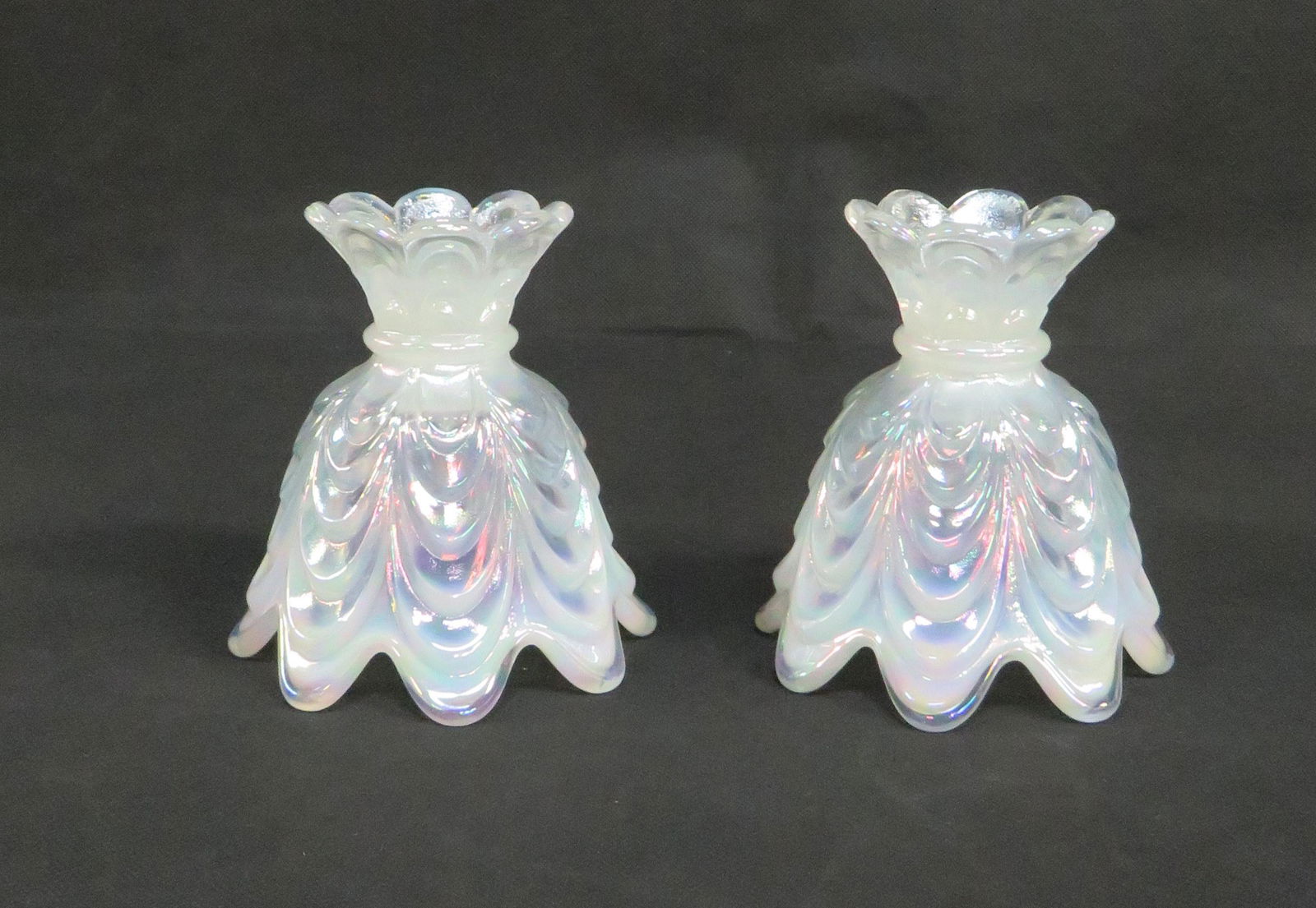 Fenton Opalescent Two Way Votive Candle Holder (1 of 3)