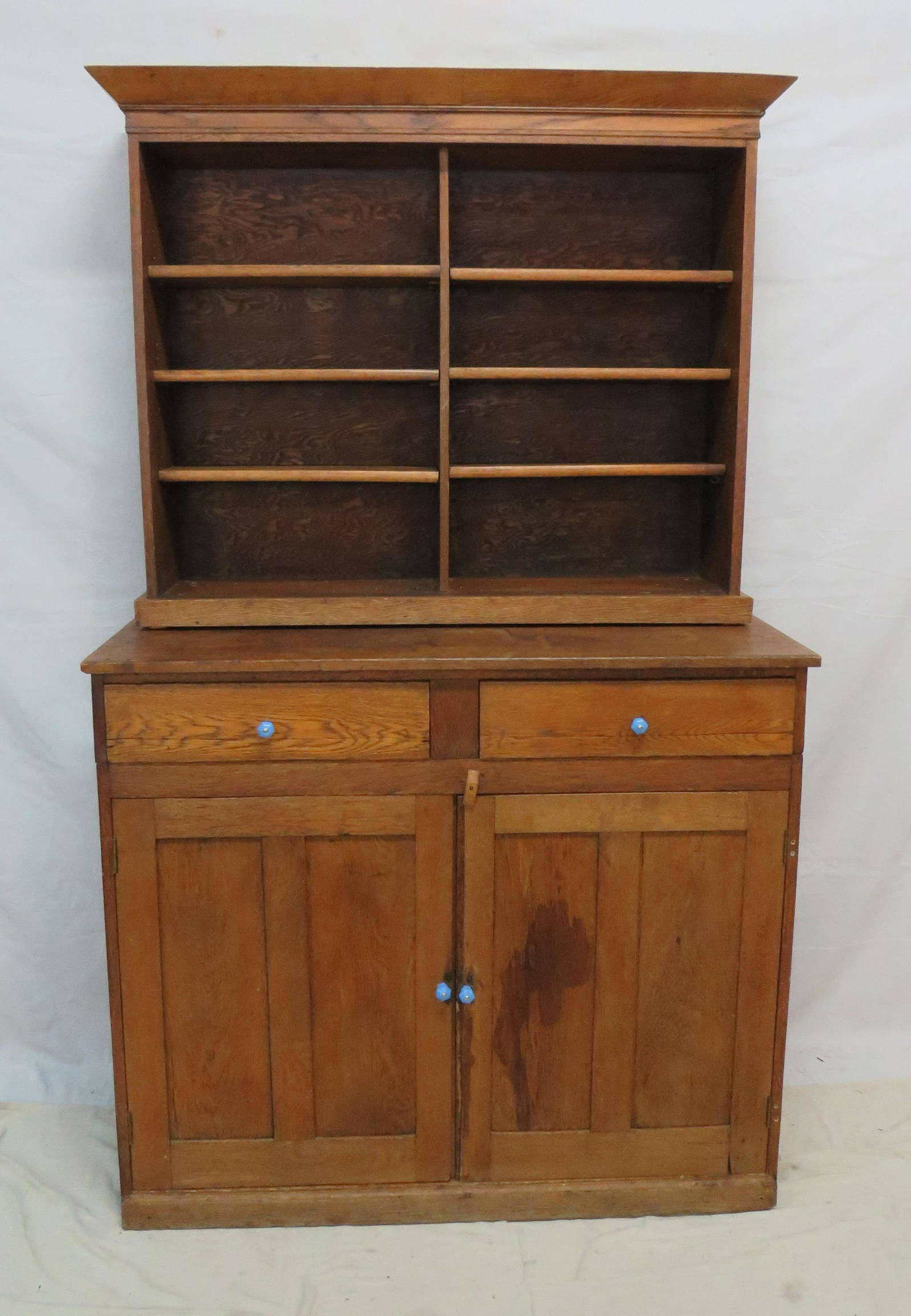 Antique Oak Step Back Cupboard Auction